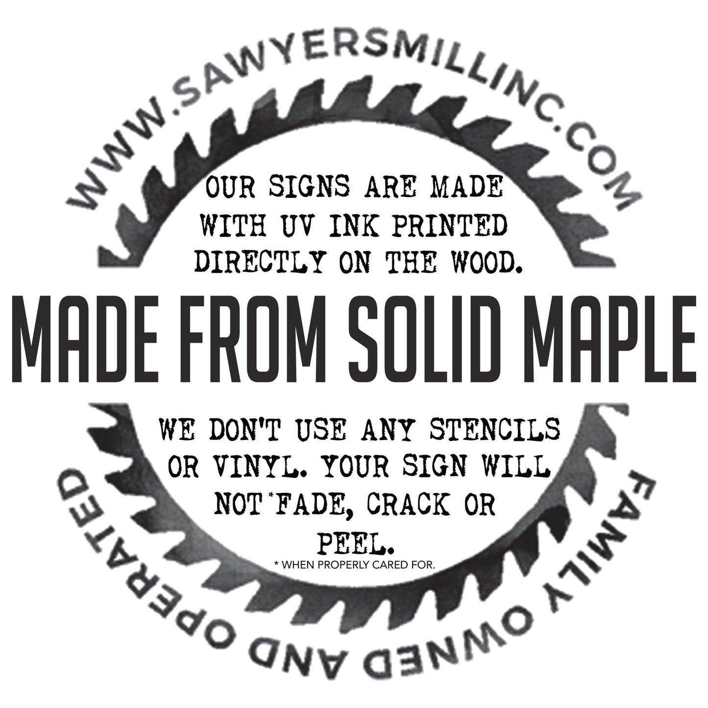 Expert Advice | Handmade | Wood Sign | Wire Hanger/Stand | UV Printed | Solid Maple