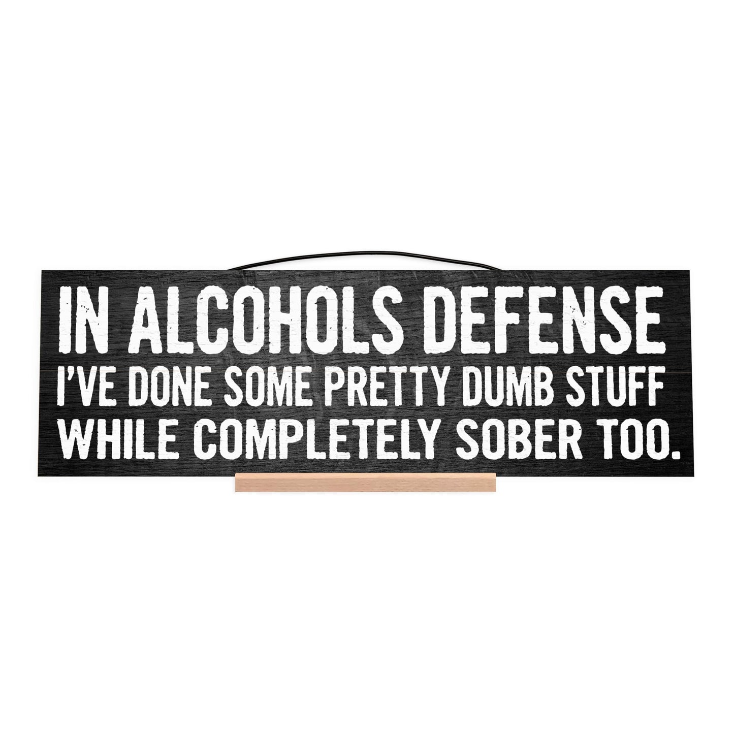 In Alcohols Defense | Custom Cabin Sign | Wood Sign | Cabin Decor | Mountain Decor | Man Cave Sign | Lake House Decor | Rustic Wood Sign | Cottage Decor | Anniversary Gift