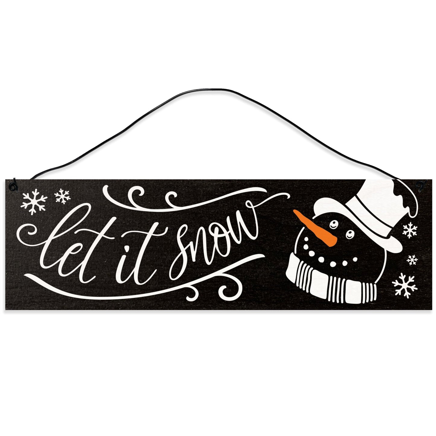 Let it Snow | Handmade | Wood Sign | Wire Hanger/Stand | UV Printed | Solid Maple