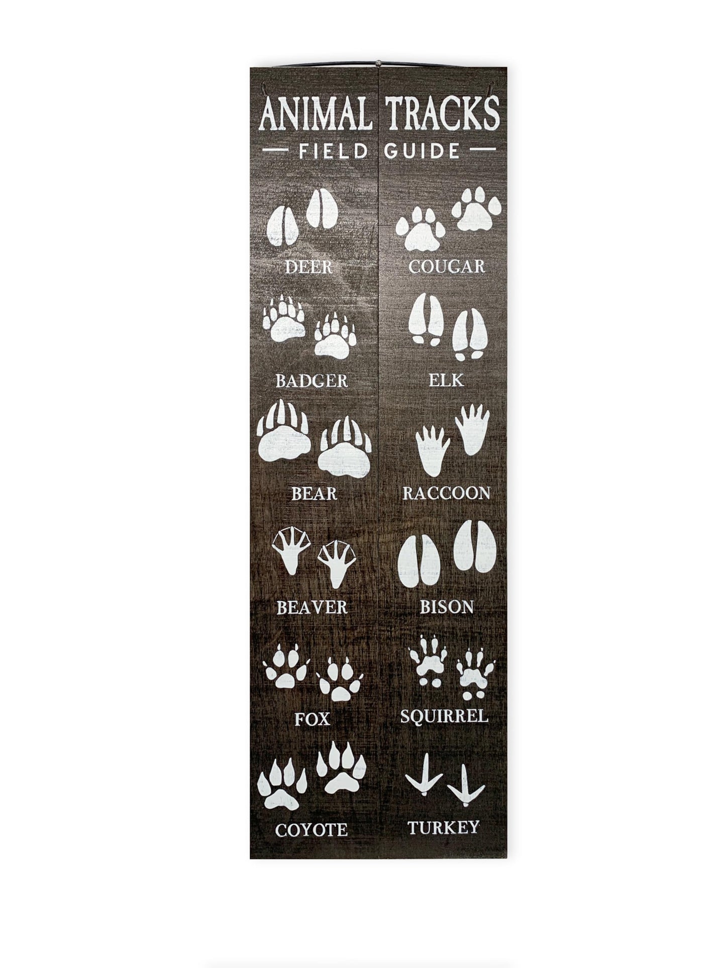 Animal Tracks | Cabin Sign | Wood Sign | Cabin Decor | Lake House Decor | Rustic Wood Sign | Cottage Decor | Anniversary Gift