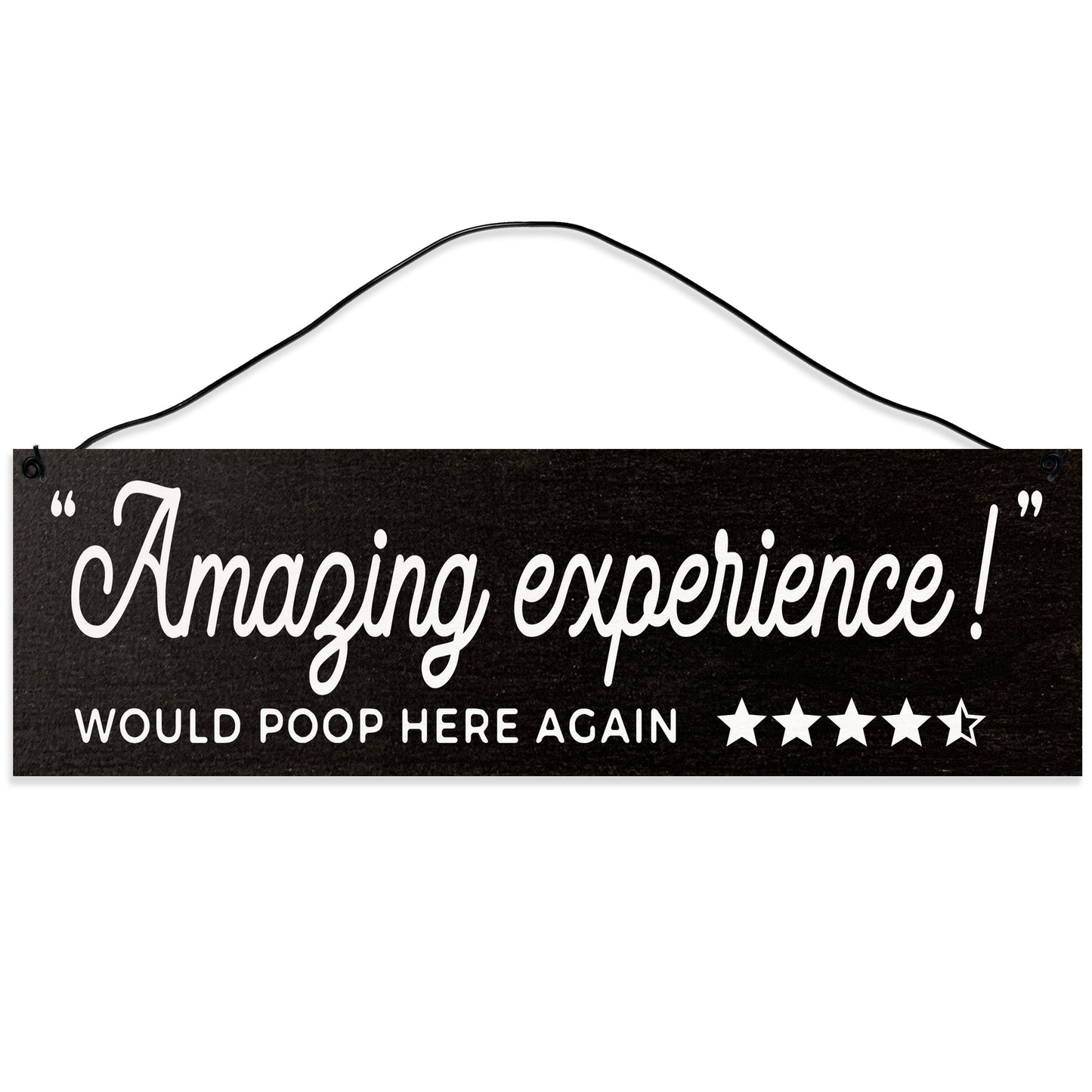 Sawyer's Mill - Amazing Experience. Would Poop Here Again. Wood Sign for Home or Office. Measures 3x10 inches.