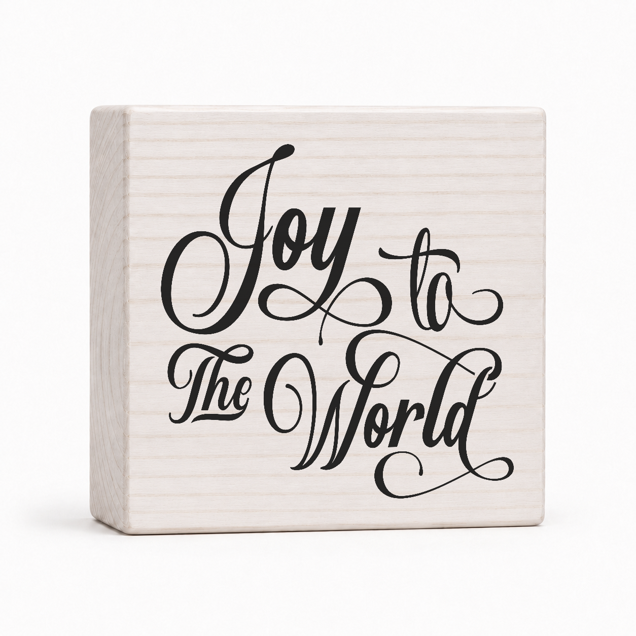Joy to the World 4x4 wood block sign by Sawyer's Mill