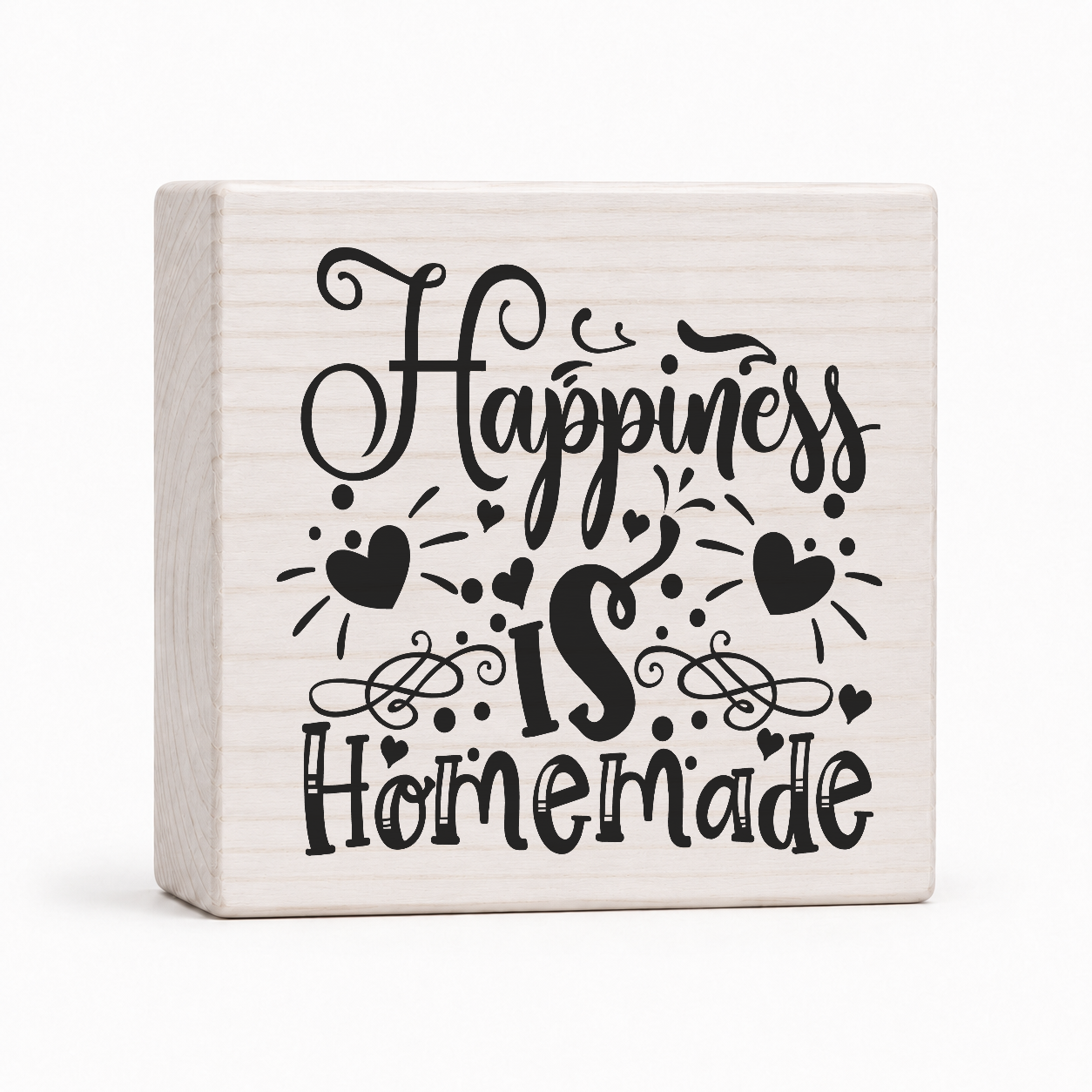 Happiness Is Homemade 4x4 wood block sign by Sawyer's Mill