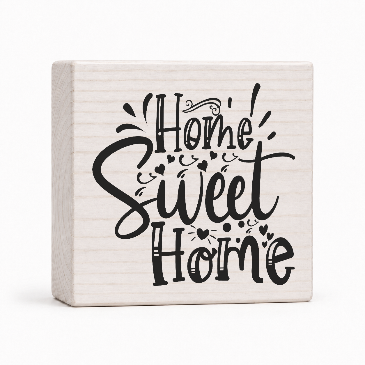 Home Sweet Home 4x4 wood block sign by Sawyer's Mill