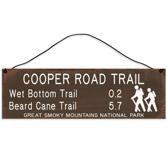 Cooper Road Trail Marker.