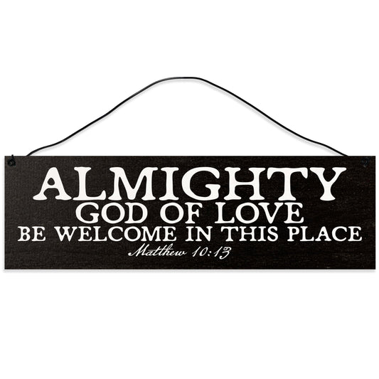 Almighty God | Handmade | Wood Sign | Wire Hanger/Stand | UV Printed | Solid Maple
