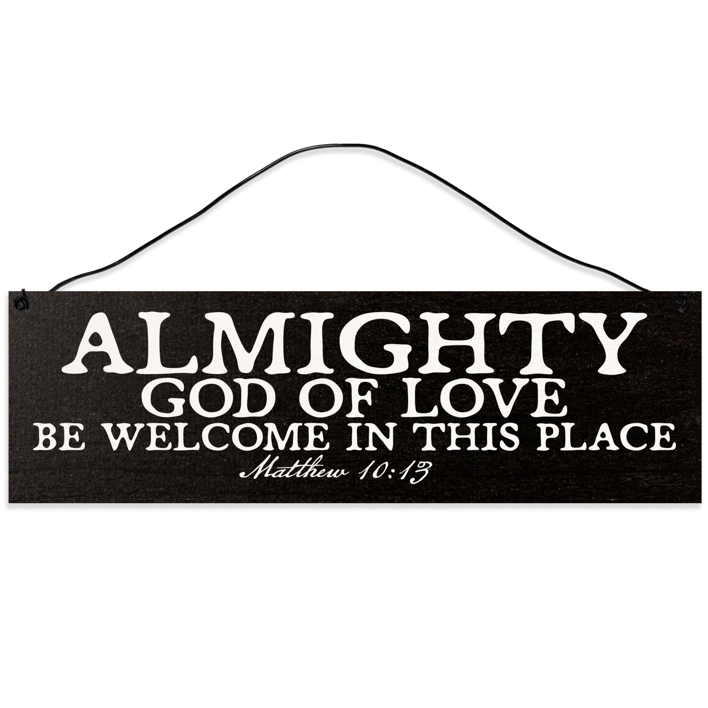 Almighty God | Handmade | Wood Sign | Wire Hanger/Stand | UV Printed | Solid Maple