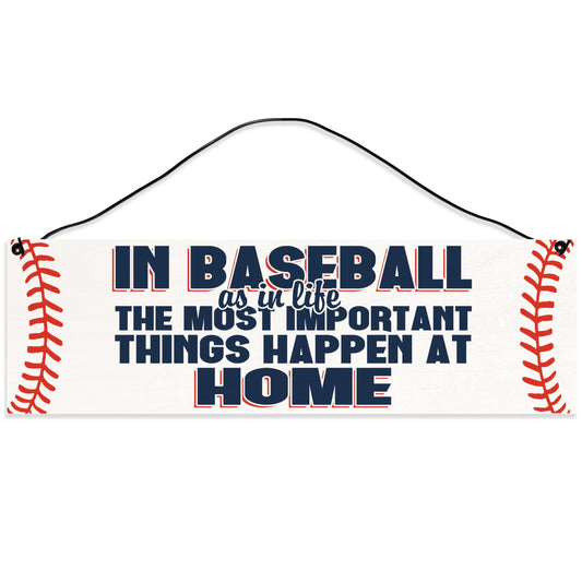 Baseball. Home | Handmade | Wood Sign | Wire Hanger/Stand | UV Printed | Solid Maple