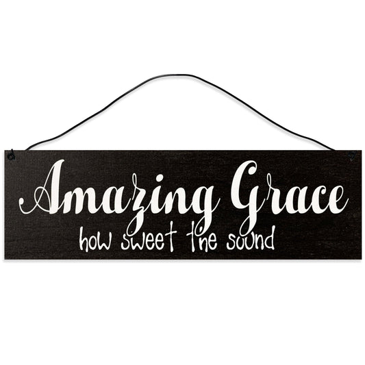 Amazing Grace | Handmade | Wood Sign | Wire Hanger/Stand | UV Printed | Solid Maple