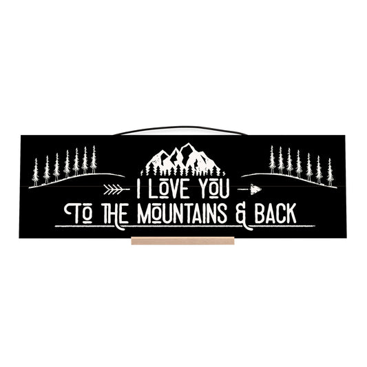 I Love You to The Mountains and Back | Custom Cabin Sign | Wood Sign | Cabin Decor | Mountain Decor | Man Cave Sign | Lake House Decor | Rustic Wood Sign | Cottage Decor | Anniversary Gift