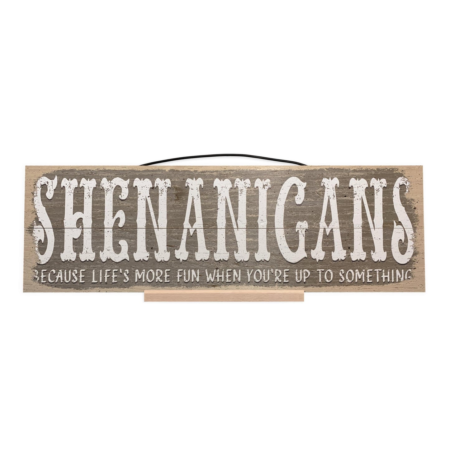 Shenanigans. Weathered Barn Wood | Custom Cabin Sign | Wood Sign | Cabin Decor | Mountain Decor | Man Cave Sign | Lake House Decor | Rustic Wood Sign | Cottage Decor | Anniversary Gift