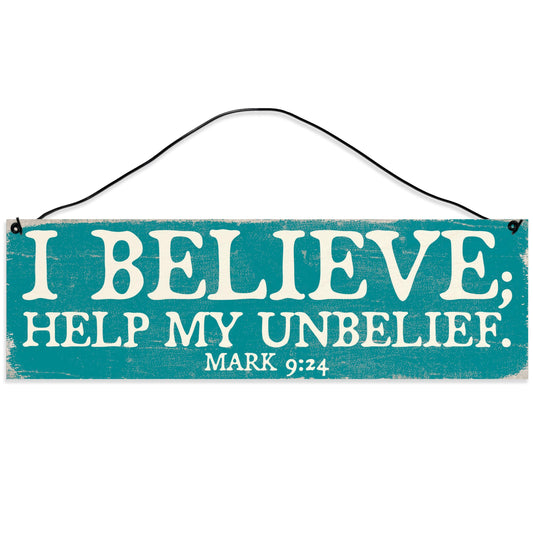 Unbelief | Handmade | Wood Sign | Wire Hanger/Stand | UV Printed | Solid Maple