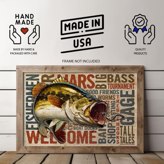 Details the print quality, handmade and made in the USA.