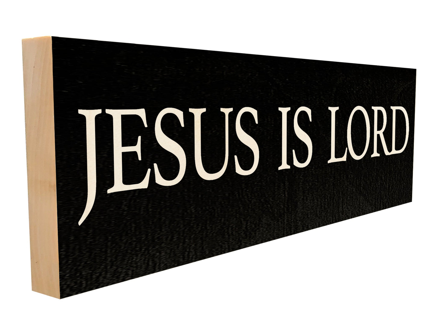 Jesus Is Lord Wood Sign, 4×12 — solid maple