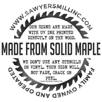 Solid maple wood construction