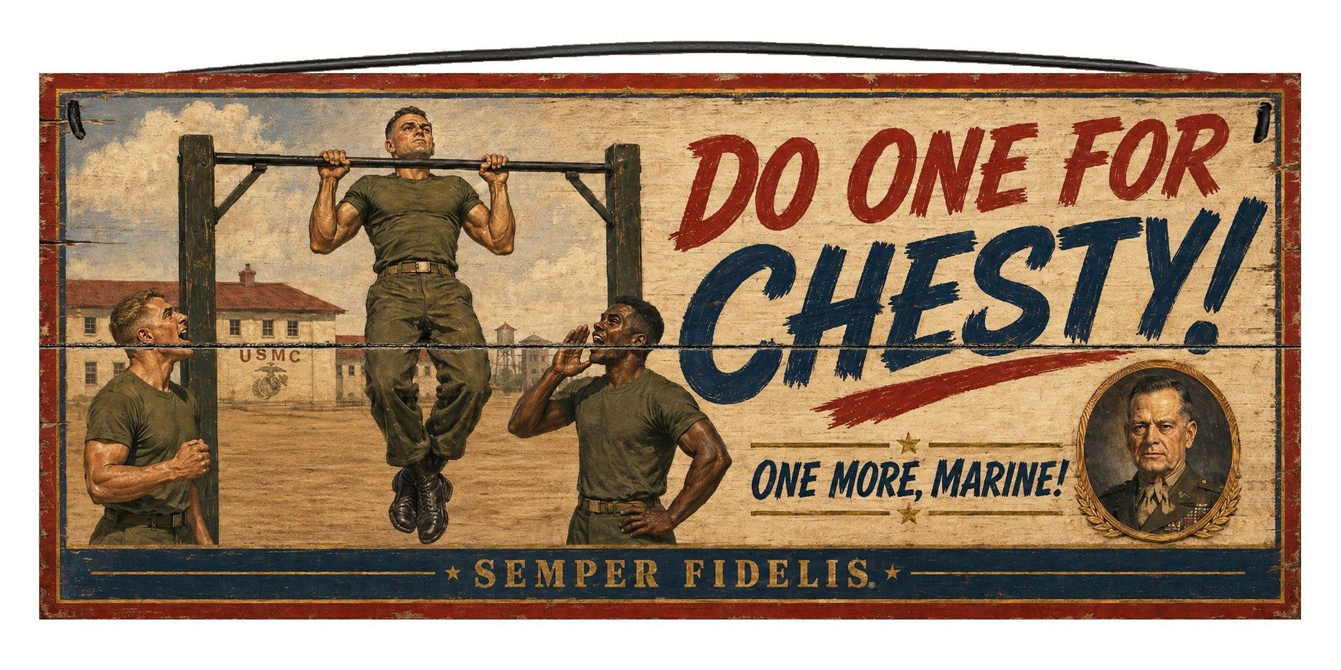 Do One for Chesty officially licensed USMC wood sign, 7 x 14 inches
