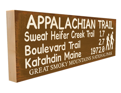 Great Smoky Mountains Appalachian Trail Marker Wood Sign