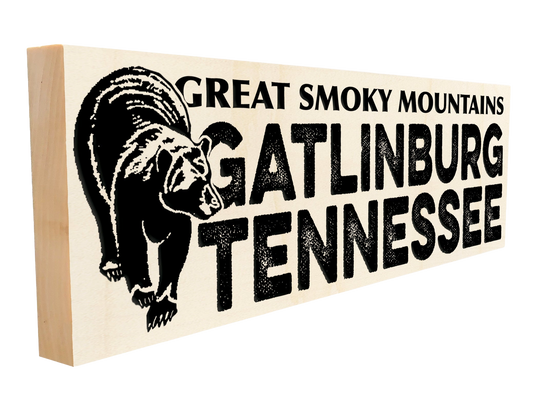 Great Smoky Mountains Gatlinburg Wood Sign