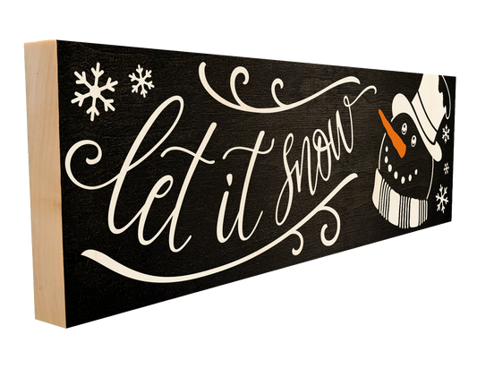 Let it Snow Wood Sign, 4×12