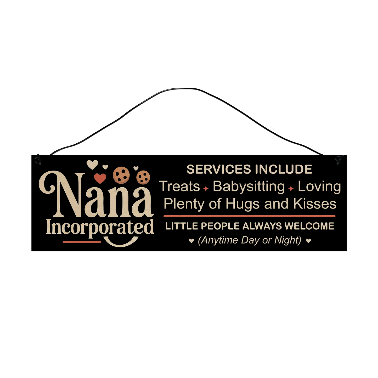 Nana Inc. Wood Sign – 3 x 10