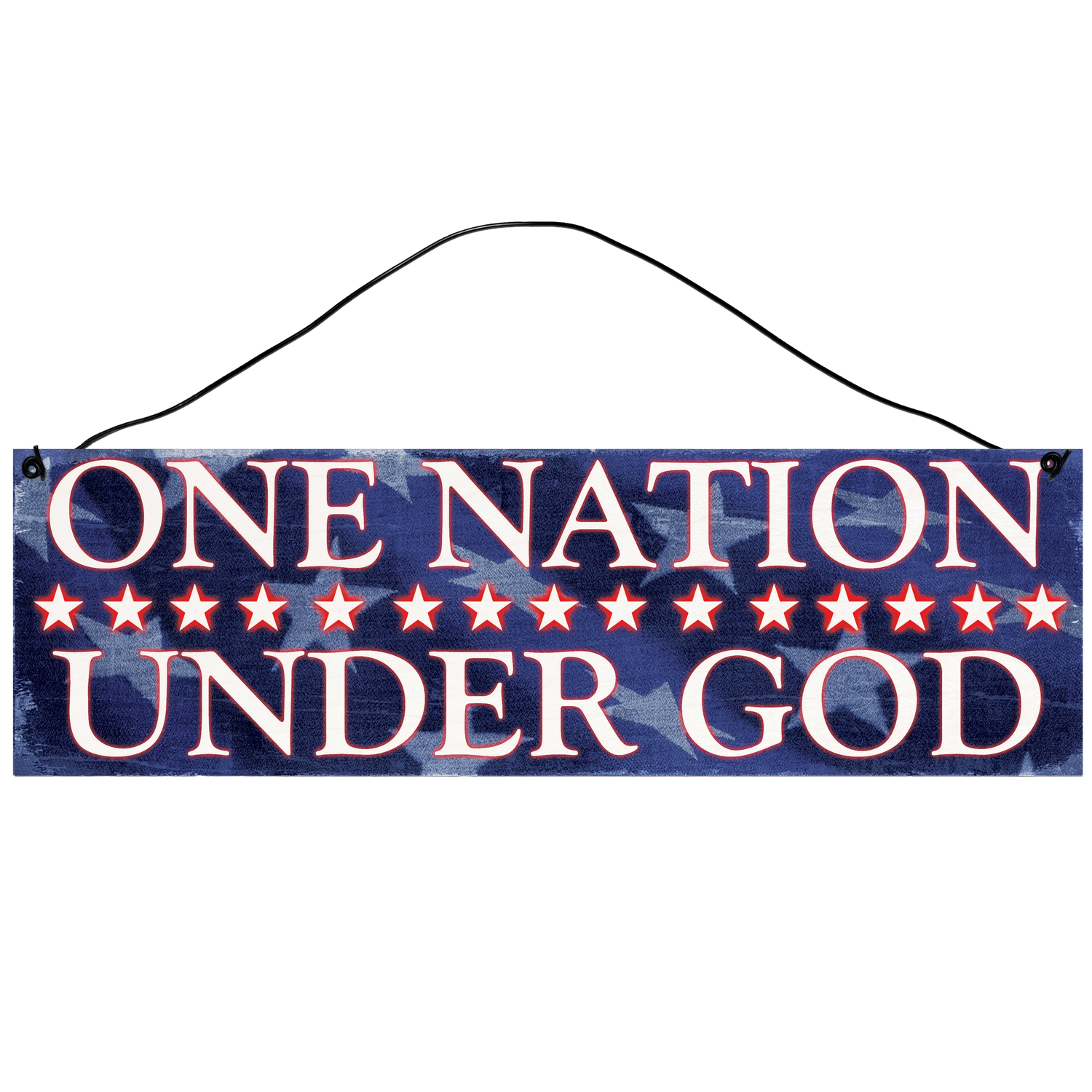 One Nation Under God Wood Sign, 3×10