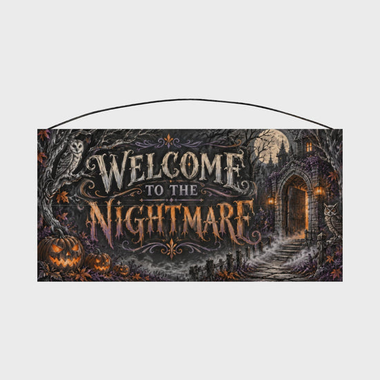 Welcome to the Nightmare 7x14 wood sign rotating view