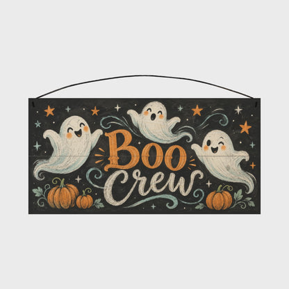 Boo Crew 7x14 wood sign, rotation video