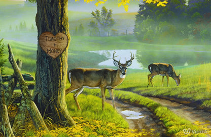 An AI Generated Video of Custom Deer Print.
