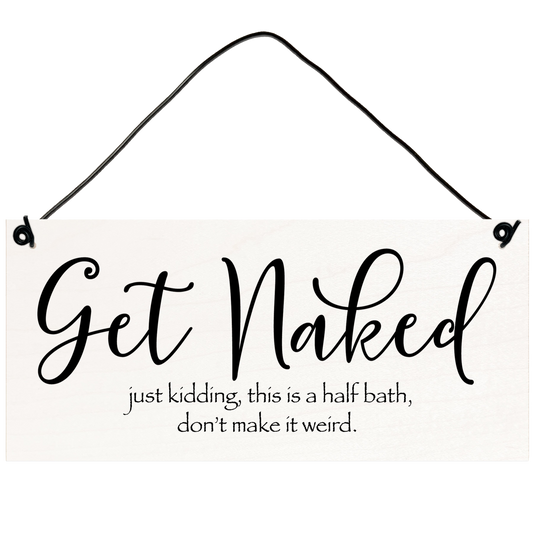 Half Bath Wood Sign, 3.5×7.5