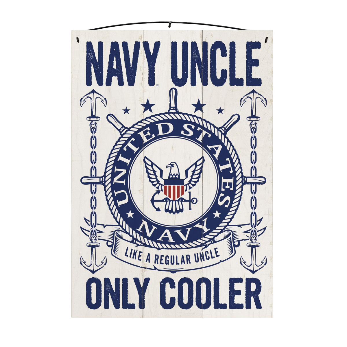 U.S. Navy Uncle Officially Licensed Wood Sign, 7×10