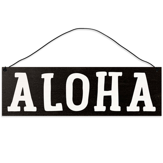 Sawyer's Mill - Aloha. Wood Sign for Home or Office. Measures 3x10 inches.