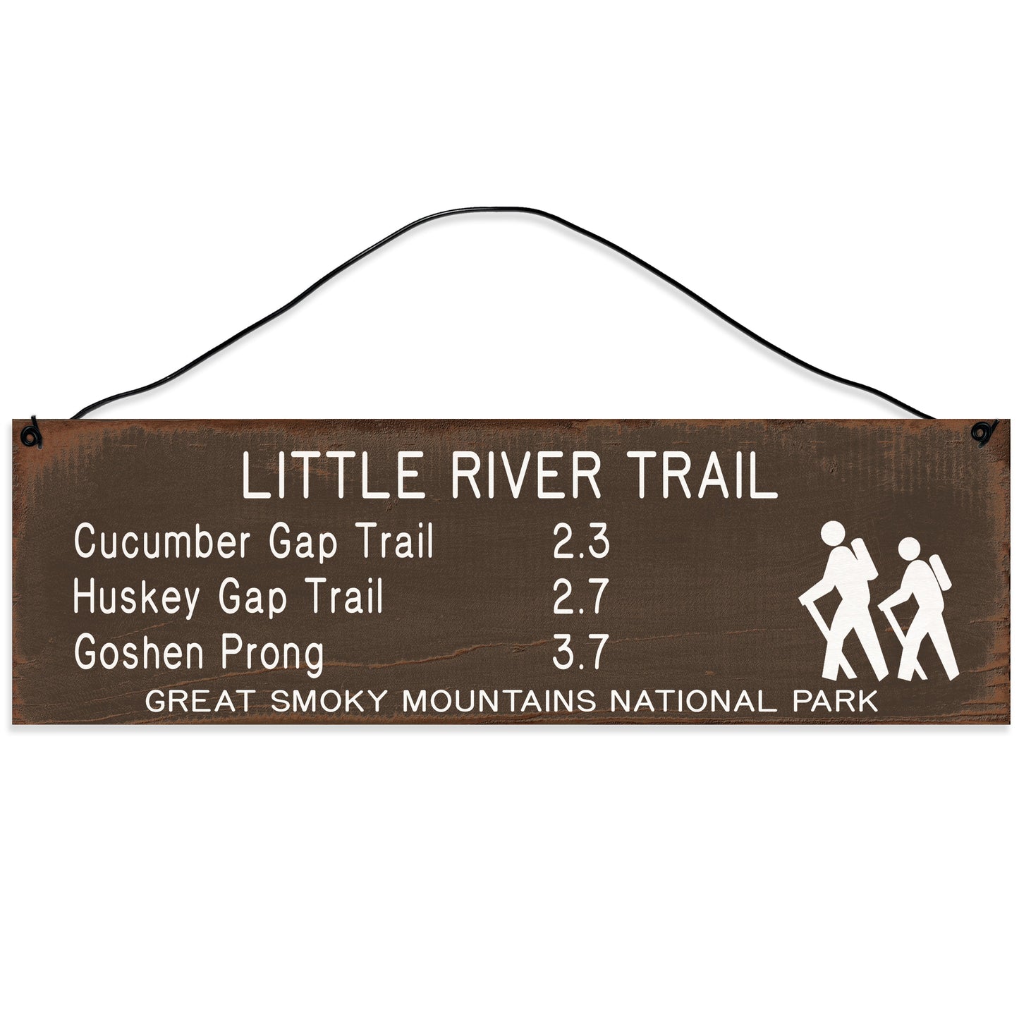 Sawyer's Mill - Little River Trail Marker. Wood Sign for Home or Office. Measures 3x10 inches.