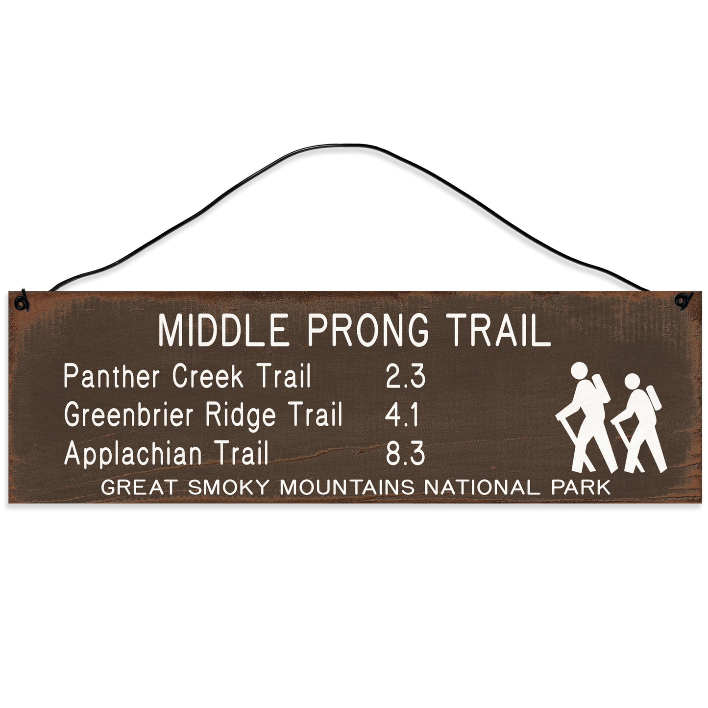 Sawyer's Mill - Middle Prong Trail Marker. Wood Sign for Home or Office. Measures 3x10 inches.