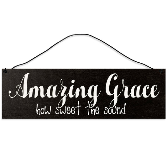 Sawyer's Mill - Amazing Grace Wood Sign for Home or Office. Measures 3x10 inches.