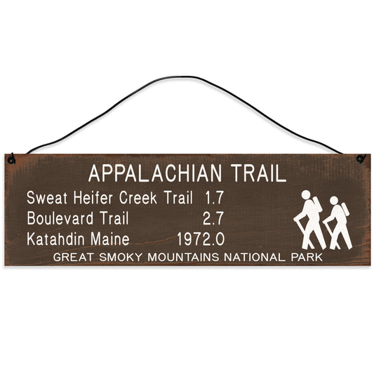 Sawyer's Mill - Appalachian Trail Marker. Wood Sign for Home or Office. Measures 3x10 inches.