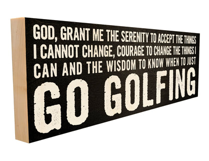 Golf. Serenity Prayer.
