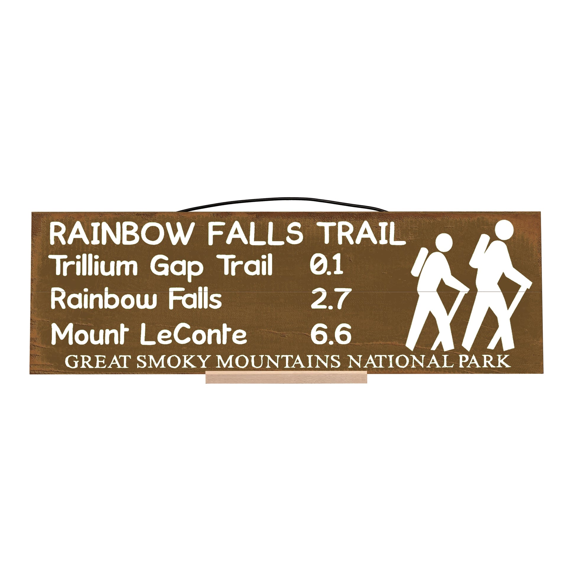 Rainbow Falls Trail Marker.